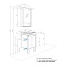 Тумба с раковиной Aquaton Сканди Doors 45 белый глянец, дуб рустикальный