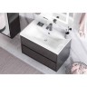 Тумба с раковиной Aquaton Римини 80 черный глянец
