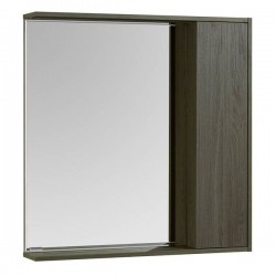 Зеркало со шкафчиком Aquaton Стоун 80 грецкий орех